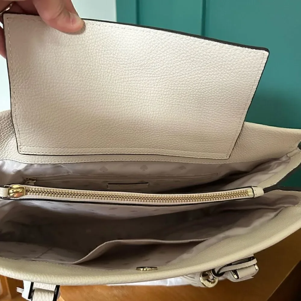 Kate Spade Naomi Tote in Pebbled Leather Soft Limestone Off White
